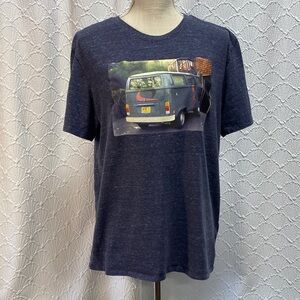 Nike size large Heather Blue Short Sleeve Tee with VW Van Graphic casual stretch